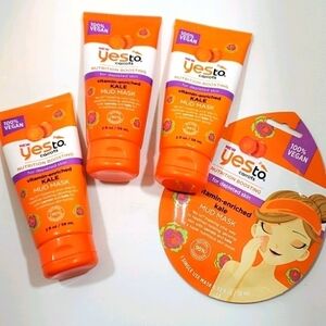 YES to Carrots/Kale Mud Mask~Lot of 4~~